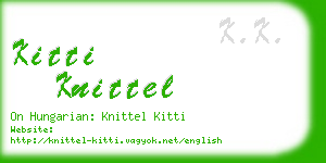 kitti knittel business card